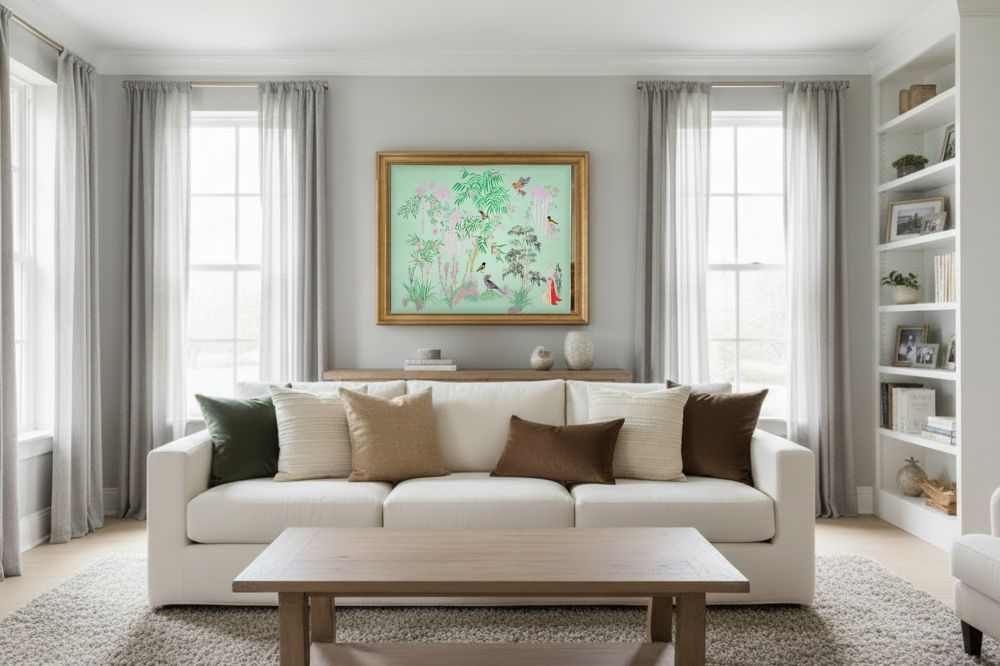 Framed room mockup - gold