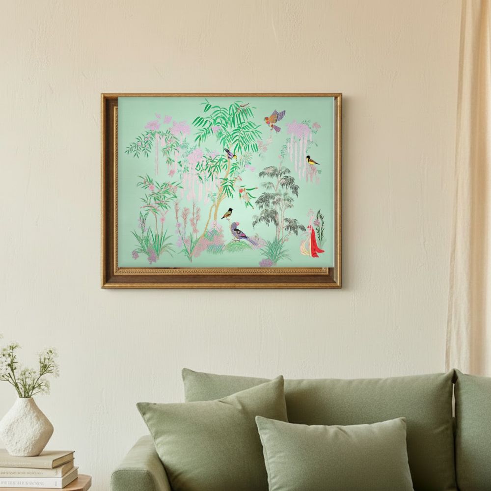Framed room mockup - sage
