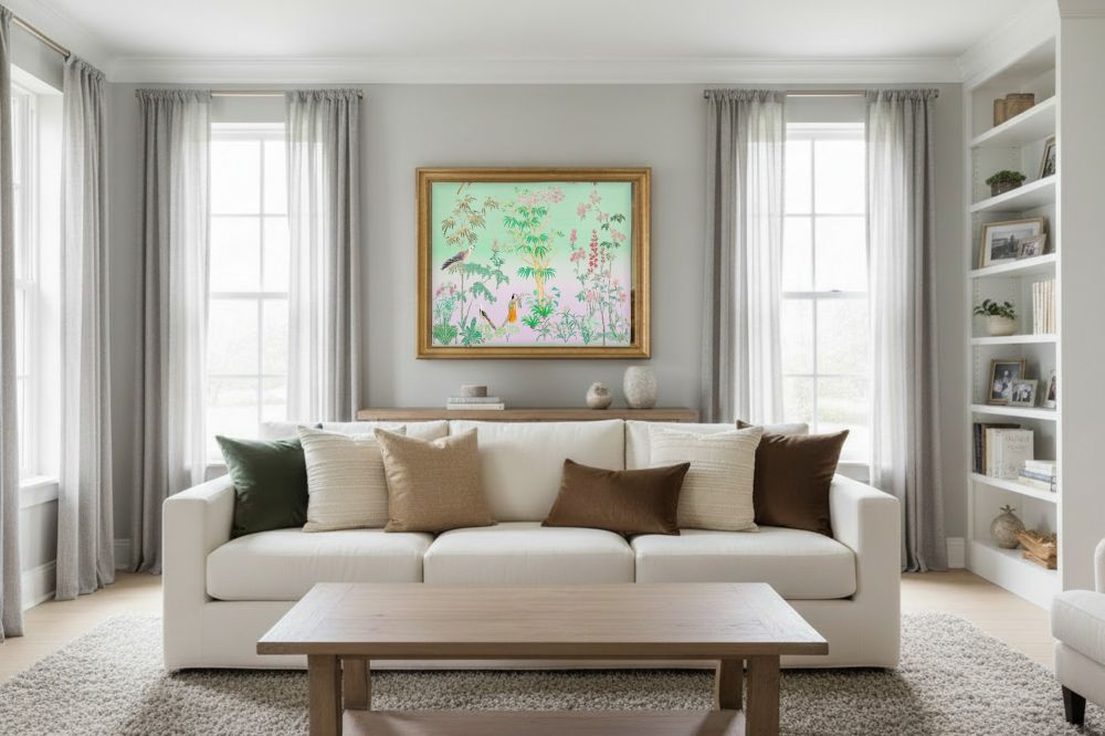 Framed room mockup - gold