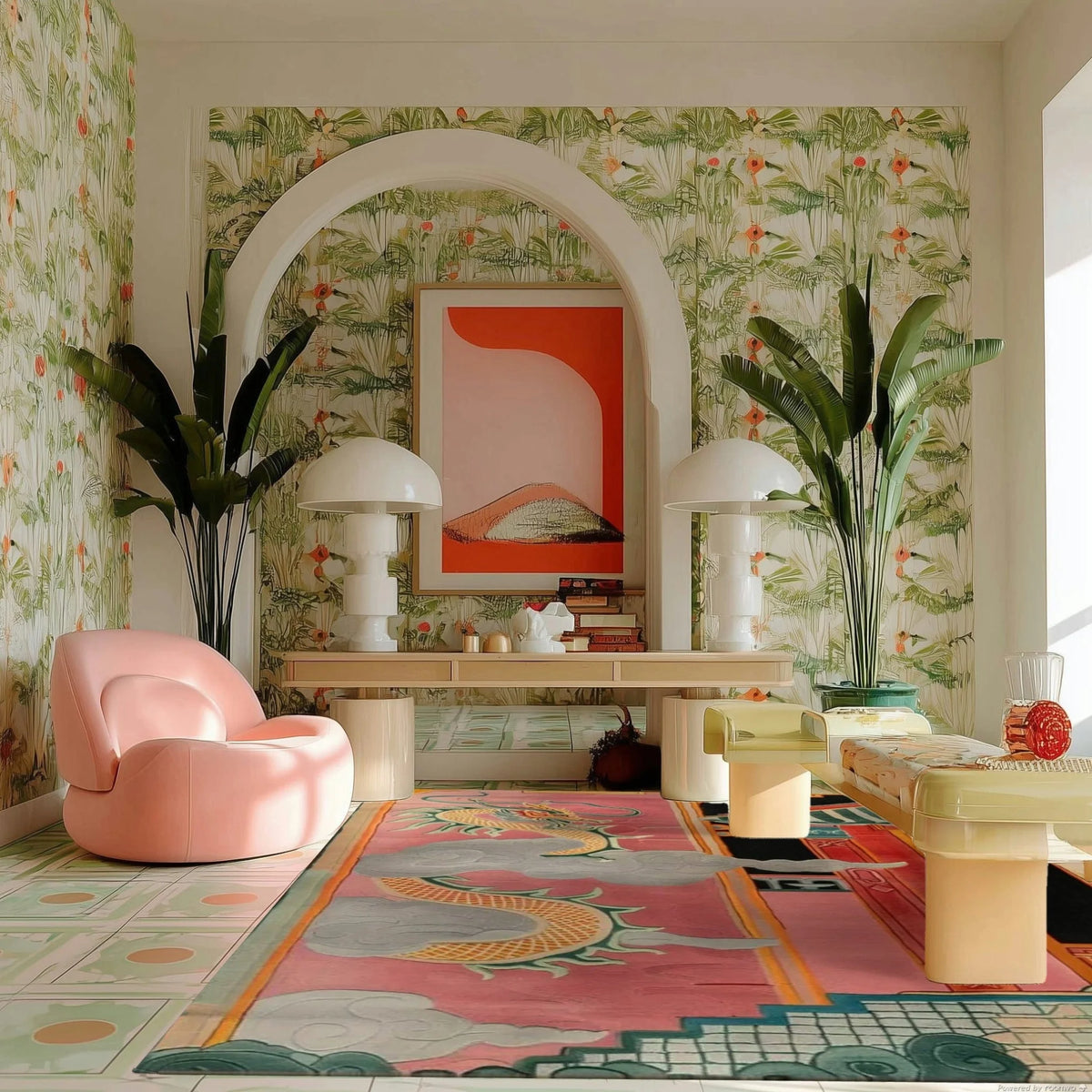 Celestial Dragon Haven Hand Tufted Wool Rug