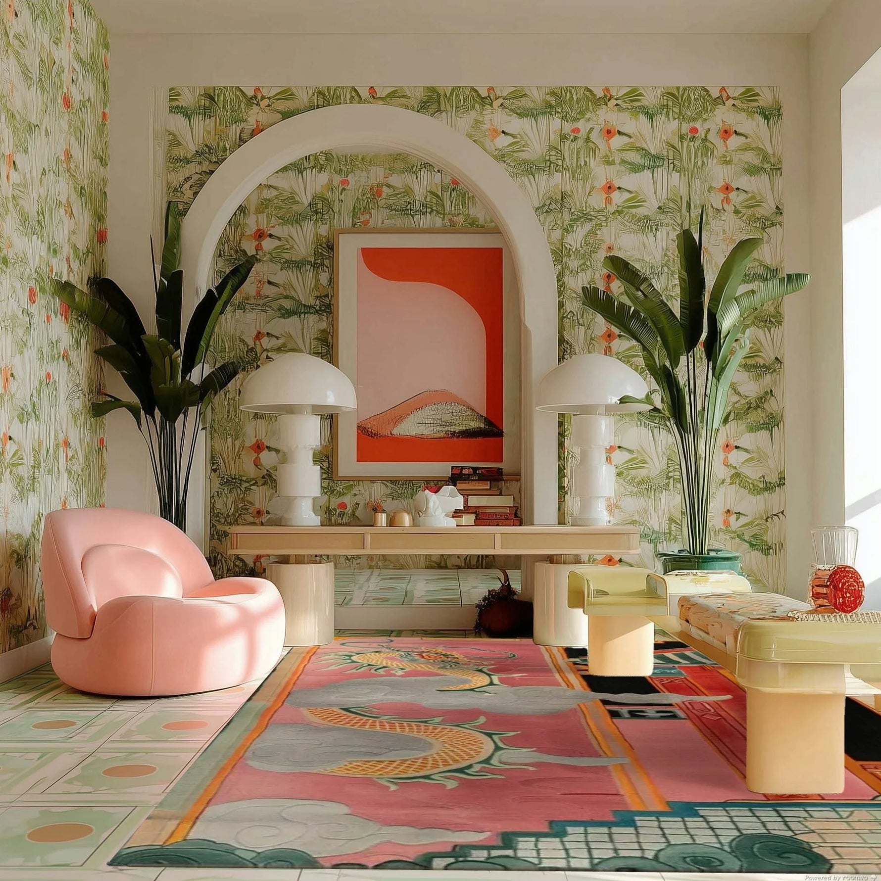 Celestial Dragon Haven Hand Tufted Wool Rug