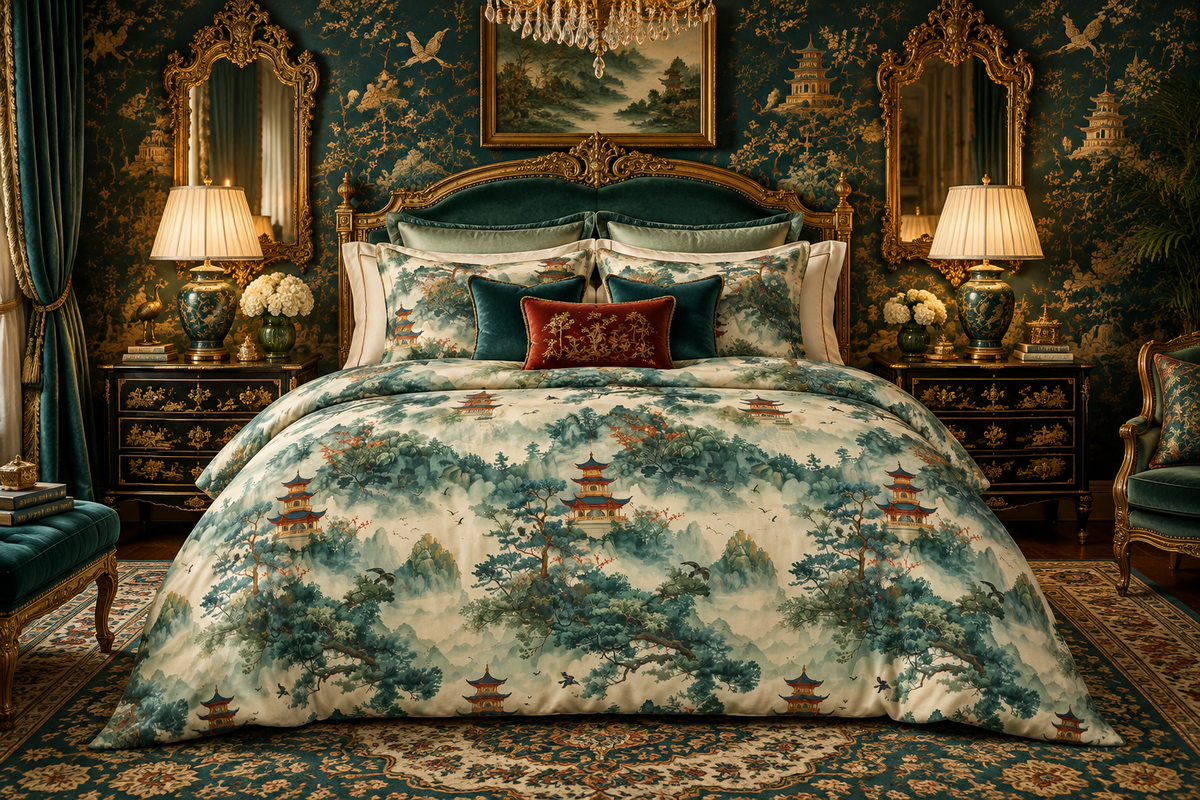 Celestial Harmony Pagoda Comforter