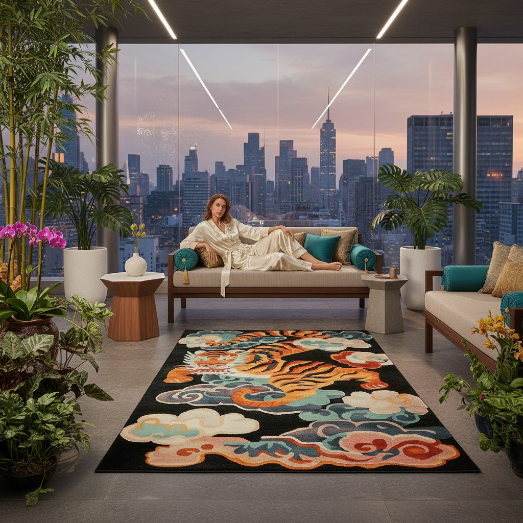 Celestial Prowl Hand Tufted Rug