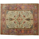 Charming Blooms Hand Knotted Area Rug showcasing intricate floral patterns and a vintage Persian design, perfect for adding elegance to living rooms. This 8x10 rug features a rich color palette with detailed borders, ideal for those seeking classic living room rugs.