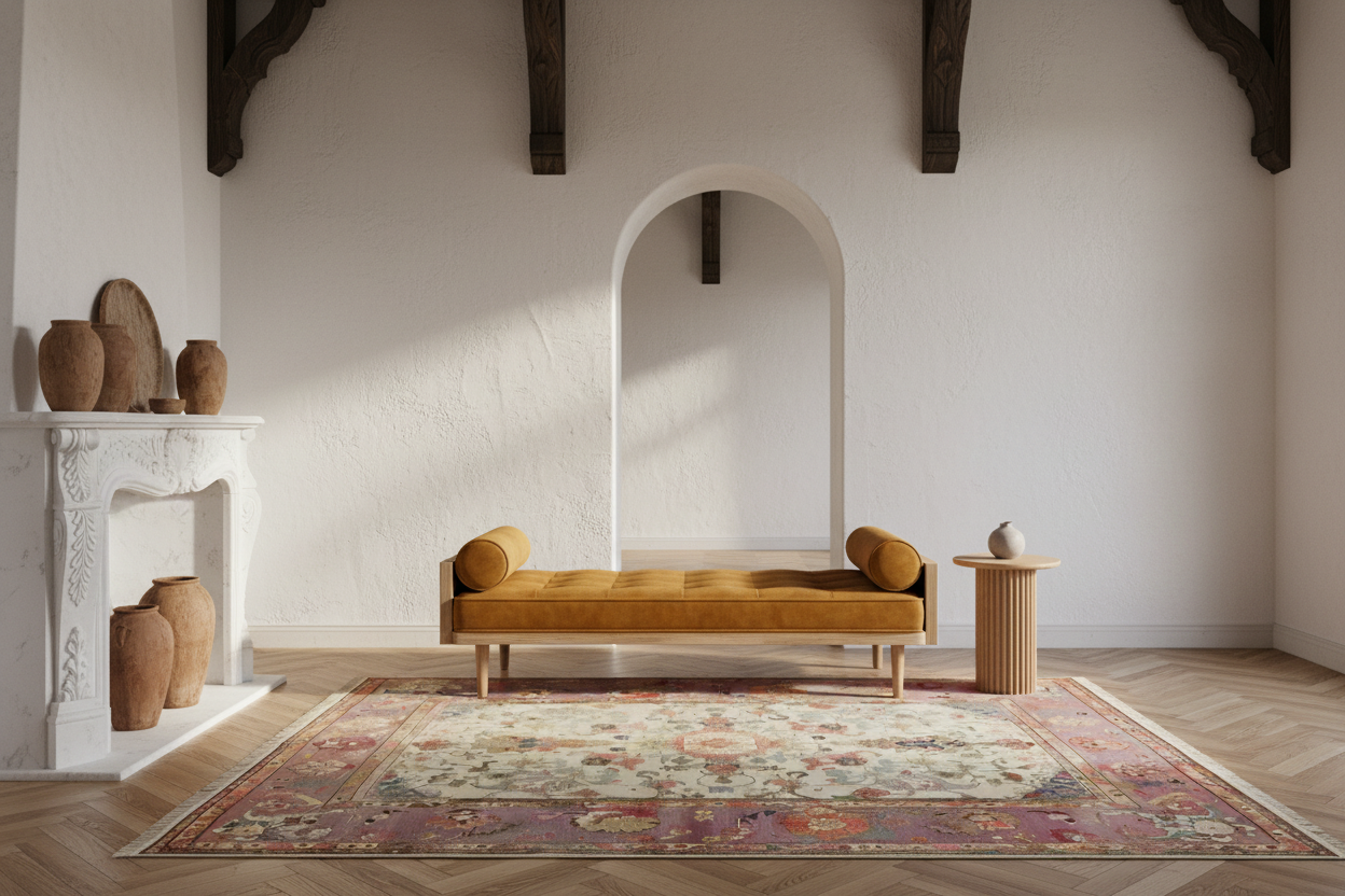 Charming Blooms Hand Knotted Area Rug