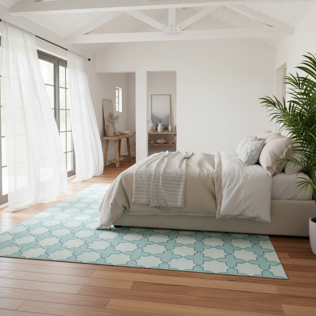 Chateau Classic Dhurrie Cotton Rug - Blue