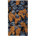 Chateau Vines Hand Tufted Area Rug featuring a luxurious vintage design with intricate grapevine patterns in rich gold and blue tones. Perfect for adding elegance to large living rooms, this 8x10 wool rug combines classic style with modern craftsmanship.