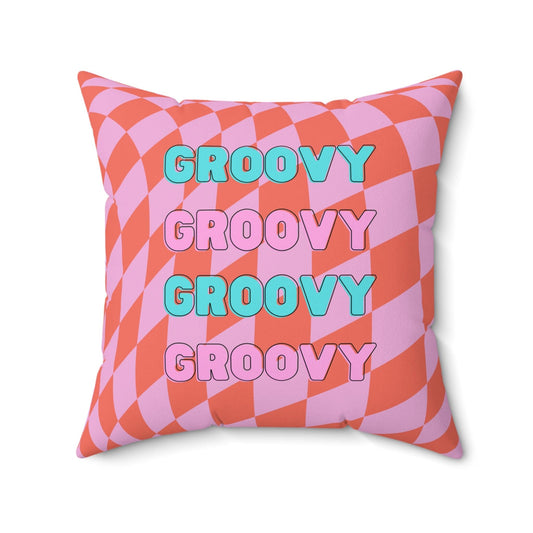 Checker Groovy Throw Pillow - MAIA HOMES