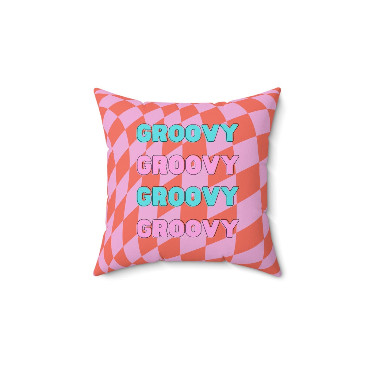 Checker Groovy Throw Pillow