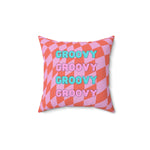 Checker Groovy Throw Pillow