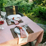 Checkered Charm Placemats stacked or detail view showing textile and edge finish