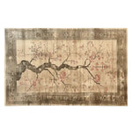 A beautifully crafted area rug featuring an elegant cherry blossom design, intricately woven into the wool. The rug displays a harmonious blend of earthy tones with delicate pink blossoms, enhancing any room's aesthetic.