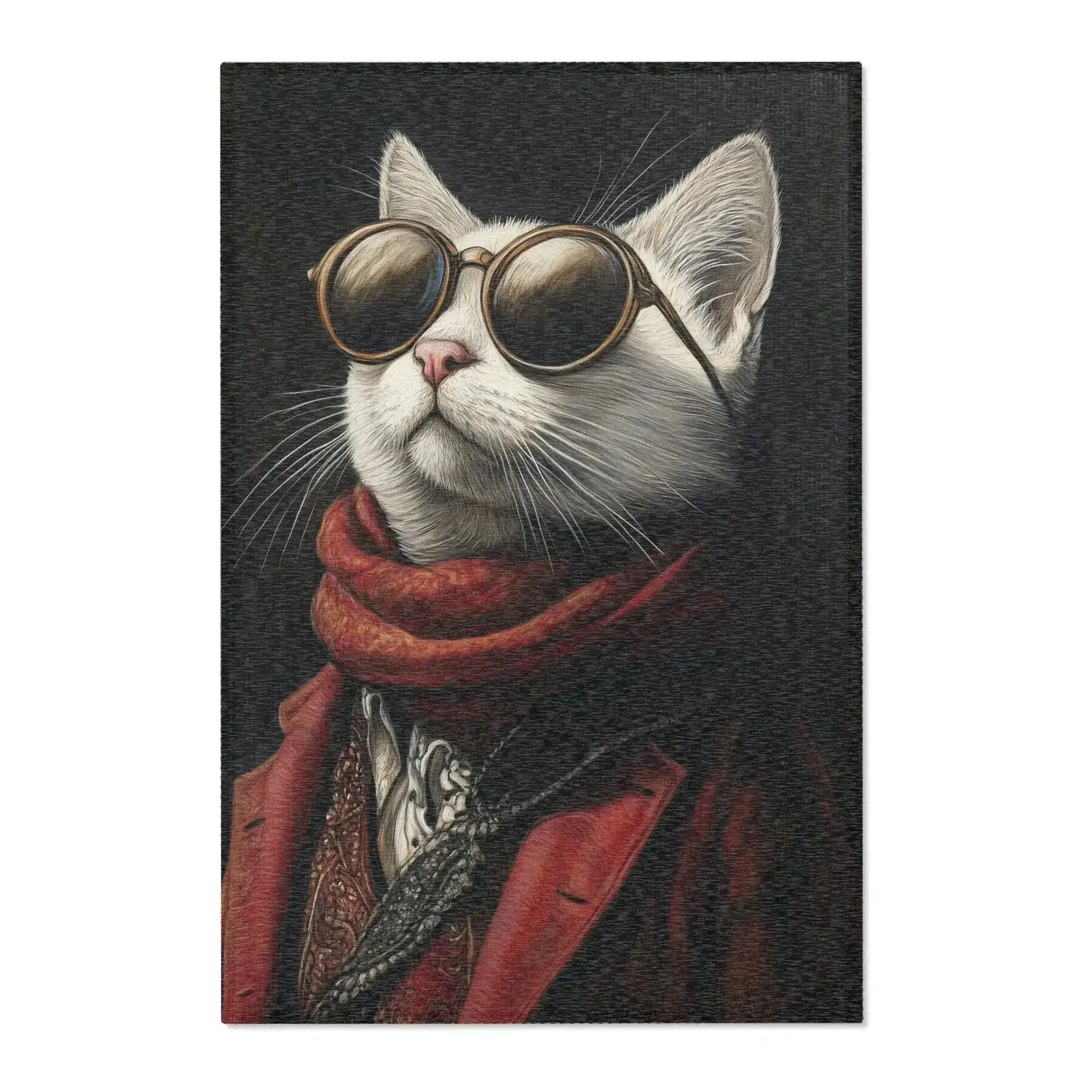 Chic Cat in Couture Accent Rug