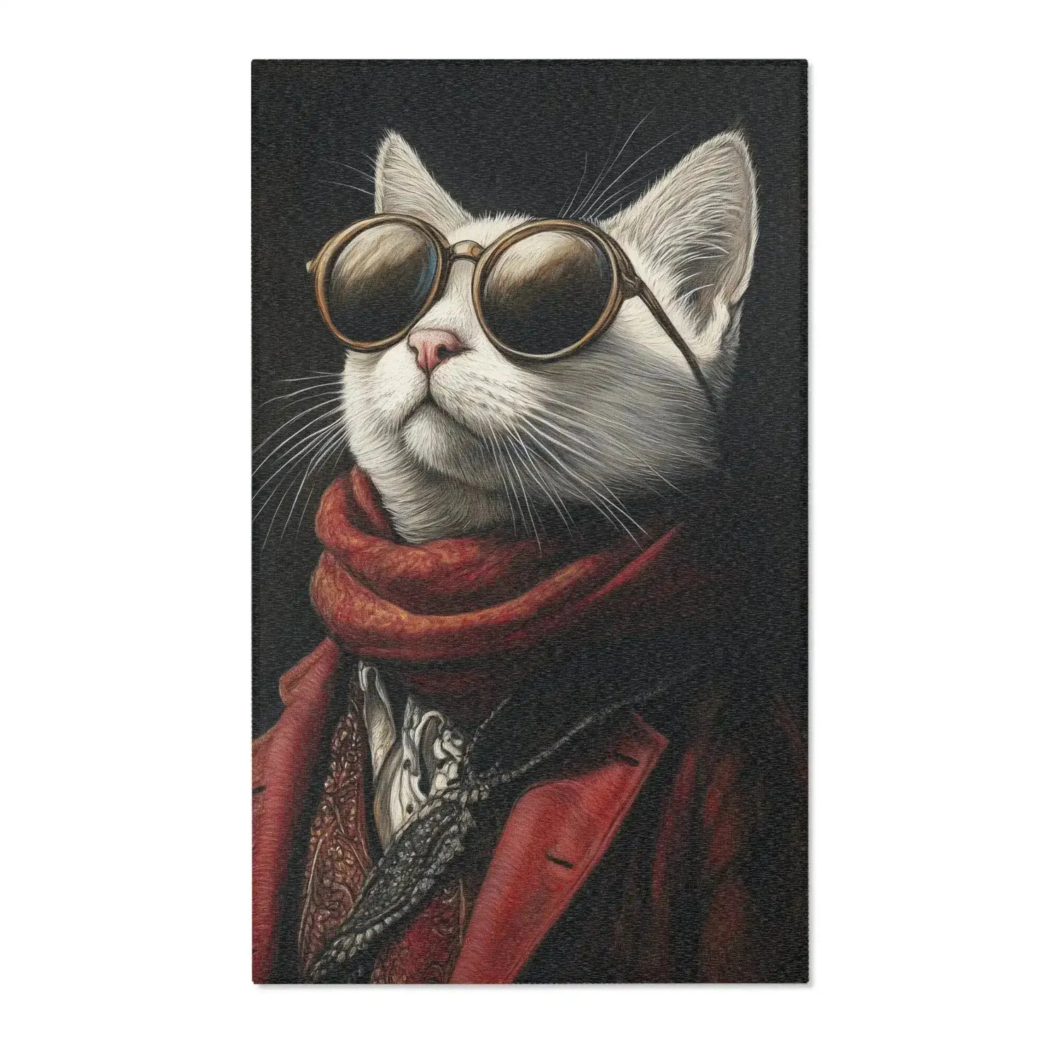 Chic Cat in Couture Accent Rug