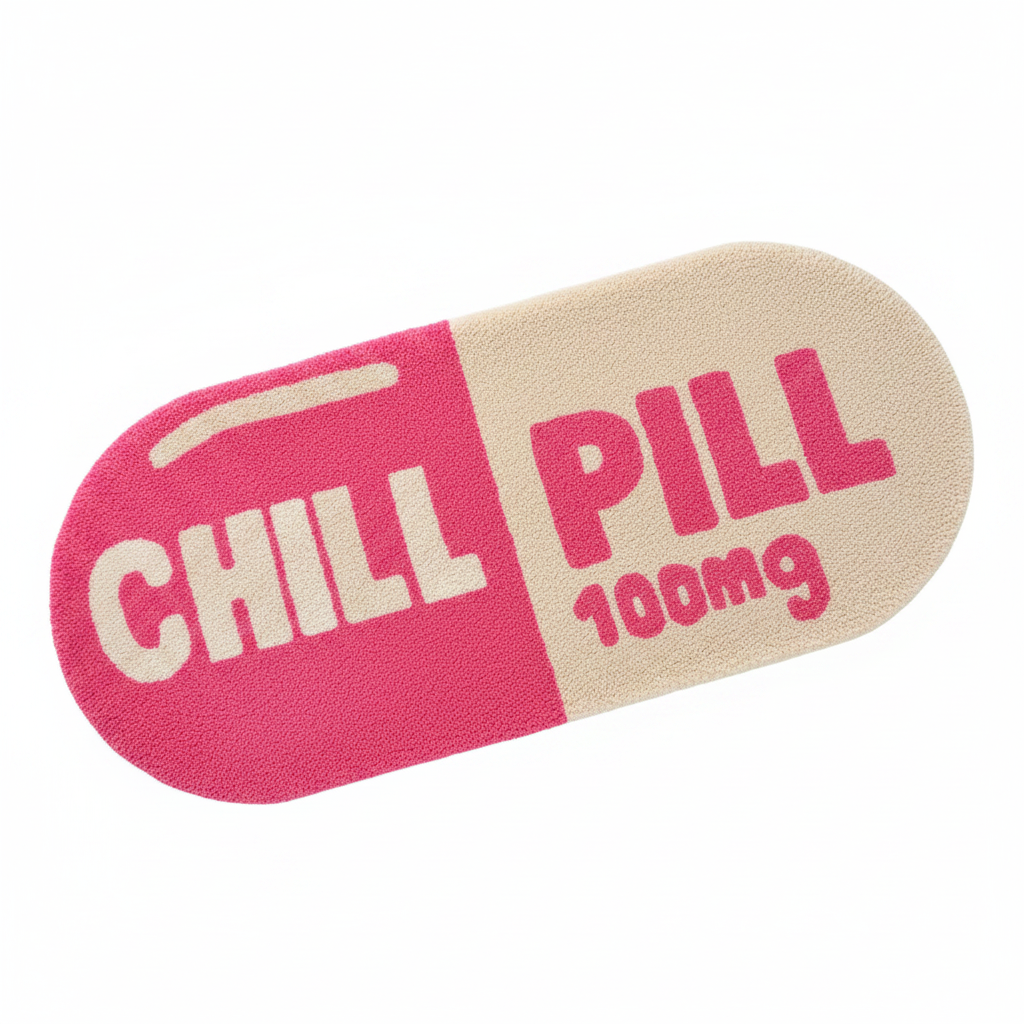 Chill Pill Oval Tufted Rug