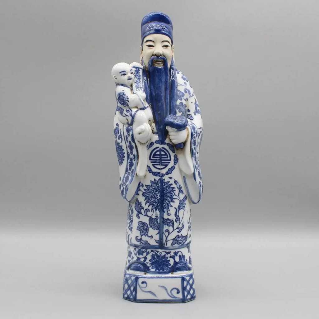 Chinese Gods Hand Painted Ceramic Figurines God of fortune