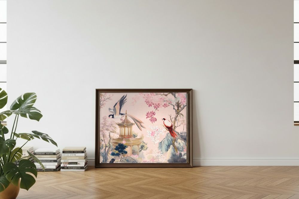 Framed room mockup - leaning