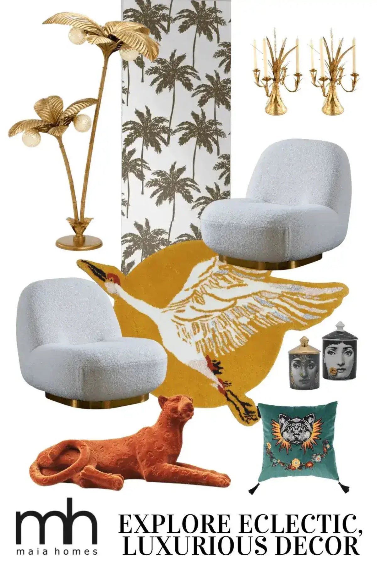 Chinoiserie Crane over the Sun Hand Tufted Wool Rug, a stunning area rug perfect for living rooms and dining rooms. This vibrant round rug features an elegant crane design in warm tones, adding a touch of luxury to your home decor.