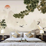 Chinoiserie Mountains Wall Mural