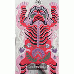 This vibrant Chinoiserie Pink Tibetan Tiger Tufted Wool Rug is an eye-catching addition to any living room. Featuring an abstract tiger motif in bold pink, red, and purple hues, this area rug is perfect for those seeking large living room rugs that make a statement. The intricate wool design adds texture and depth, making it an ideal wool rug for stylish interiors.