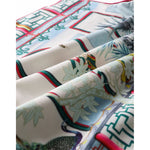 Chinoiserie white tiger throw pillow cover featuring vibrant colors and intricate patterns, ideal for home decor