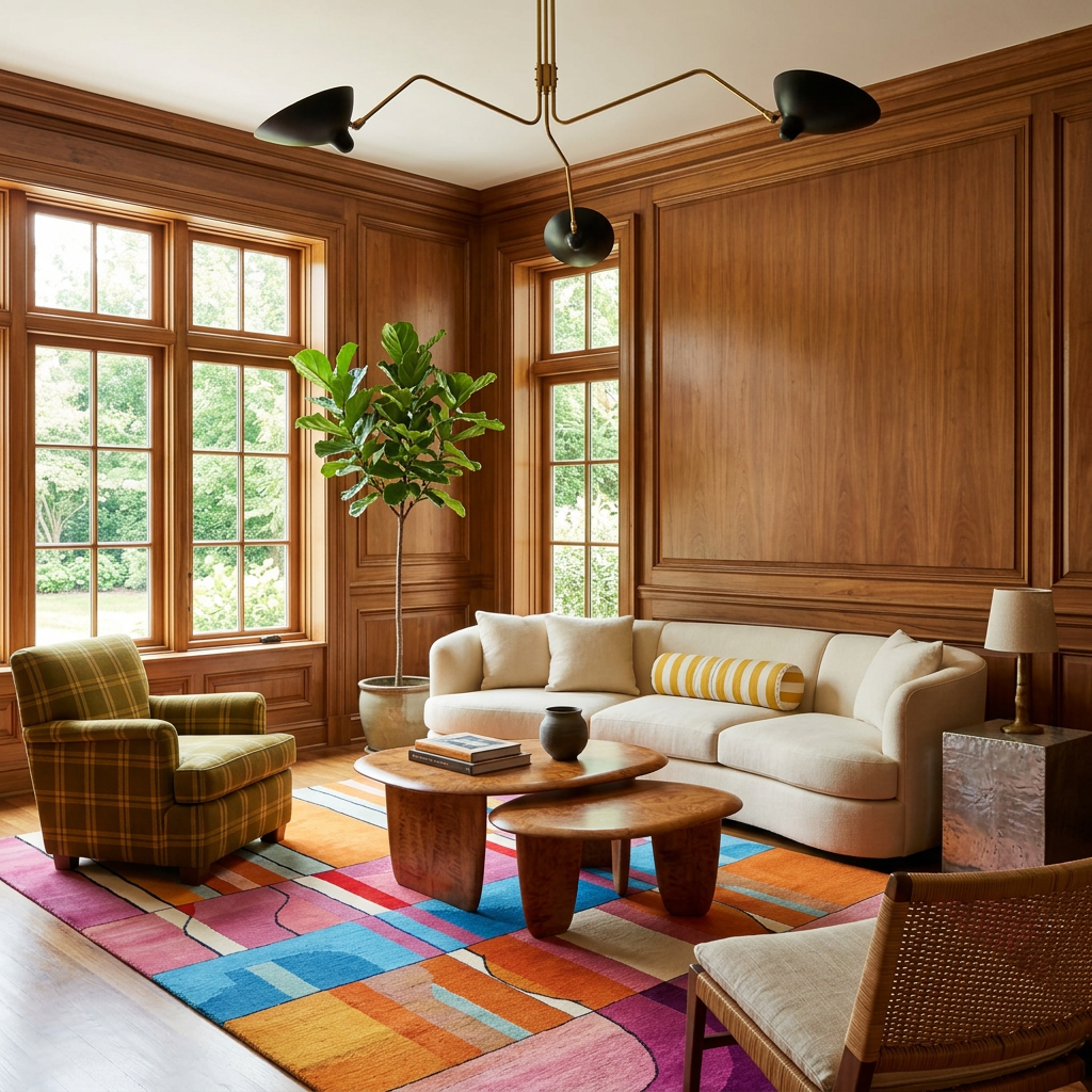 Chroma Groove Hand Tufted Rug