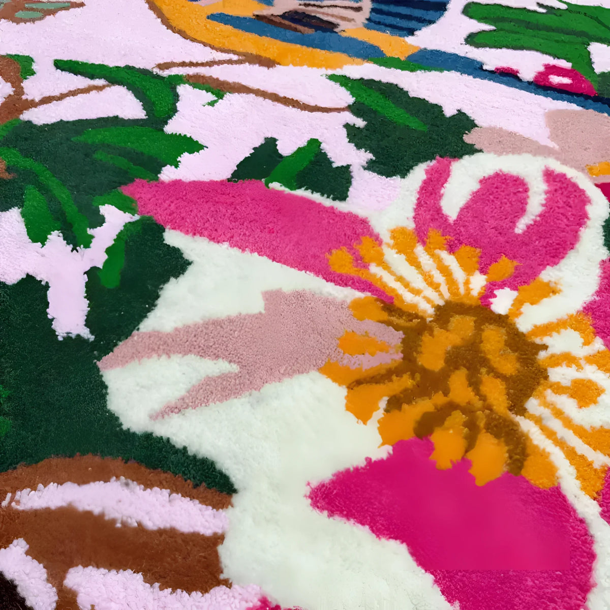 Chromatic Bloom Hand Tufted Round Rug - Vibrant - MAIA HOMES