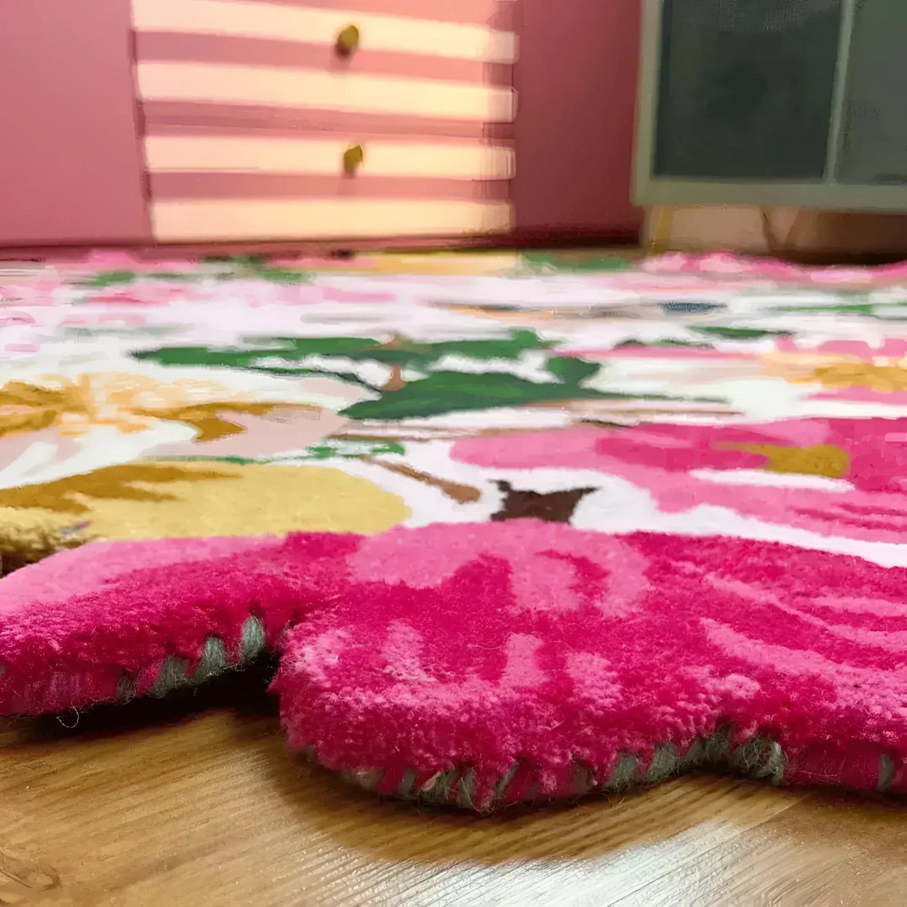 Chromatic Bloom Hand Tufted Round Rug - Vibrant - MAIA HOMES