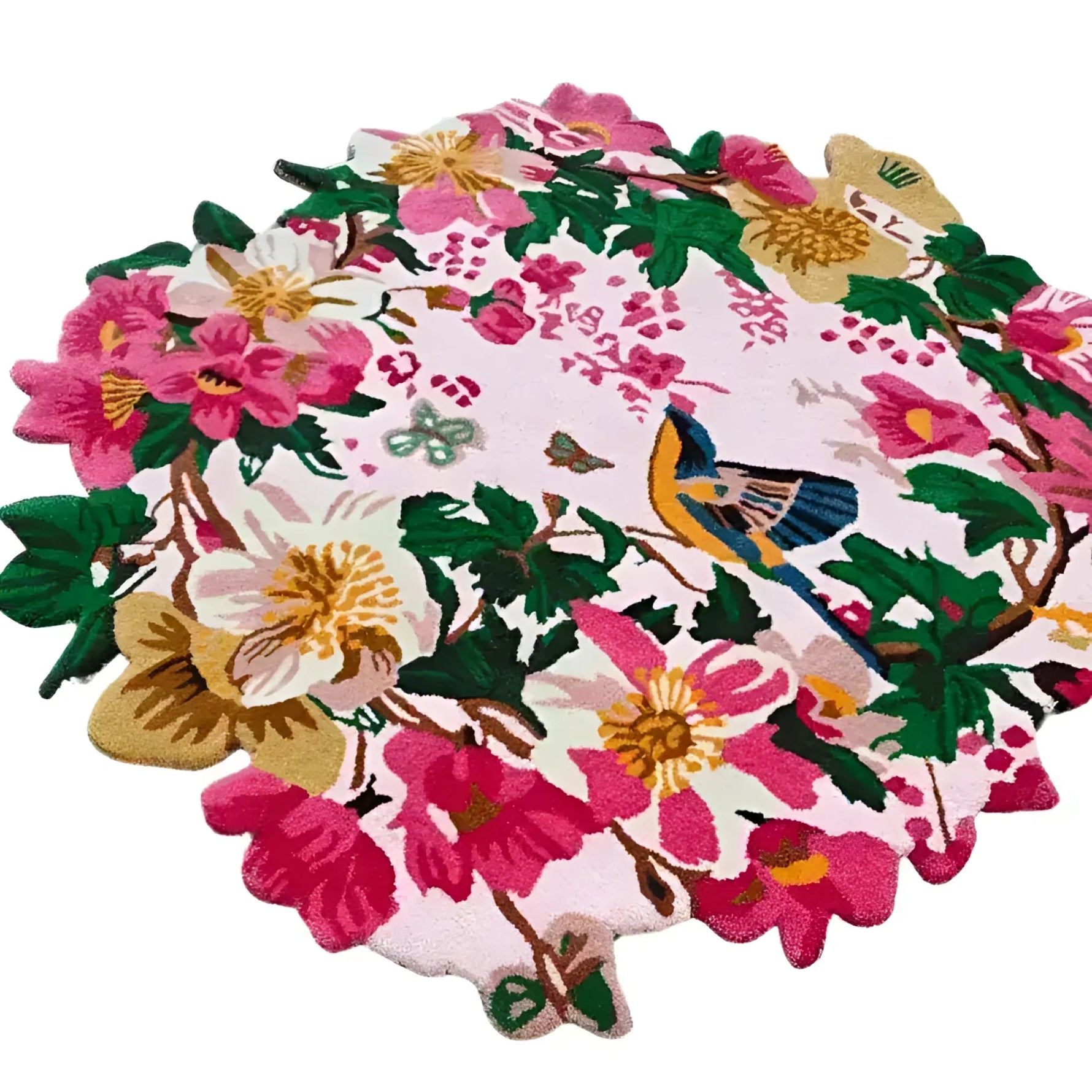 Chromatic Bloom Hand Tufted Round Rug - Vibrant - MAIA HOMES