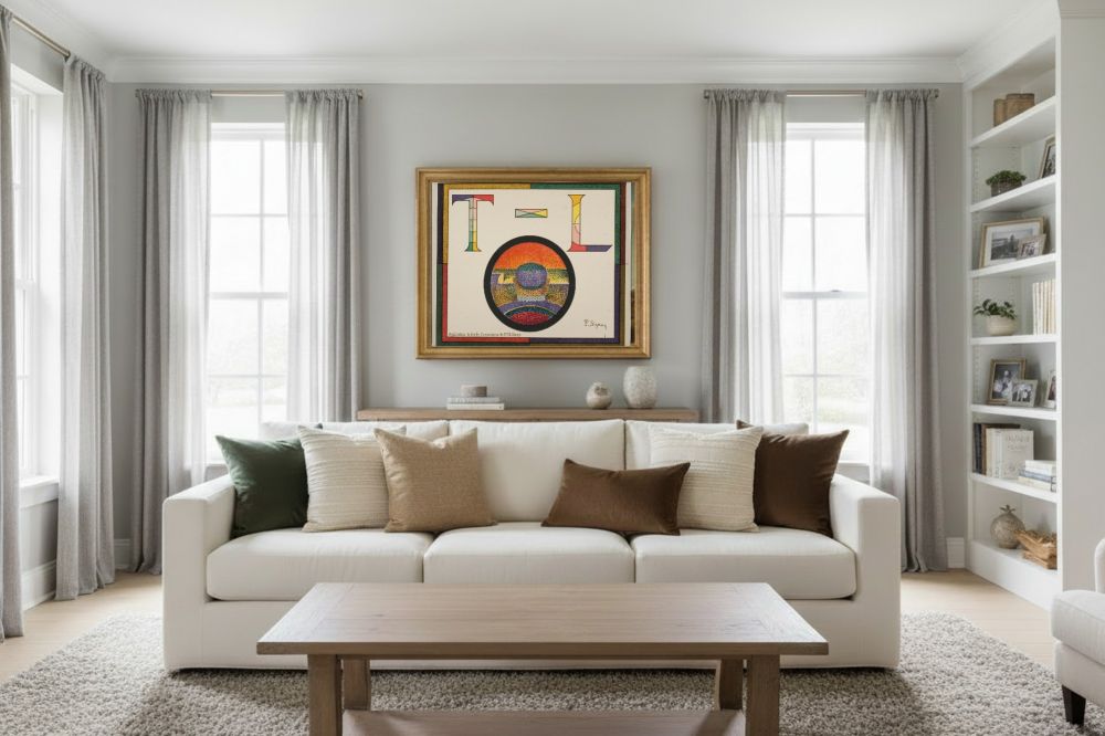 Framed room mockup - gold