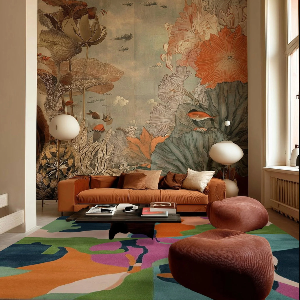 Chromatic Terrain Flow Hand Tufted Rug
