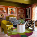 Circle of Atzec Round Hand Tufted Wool Rug