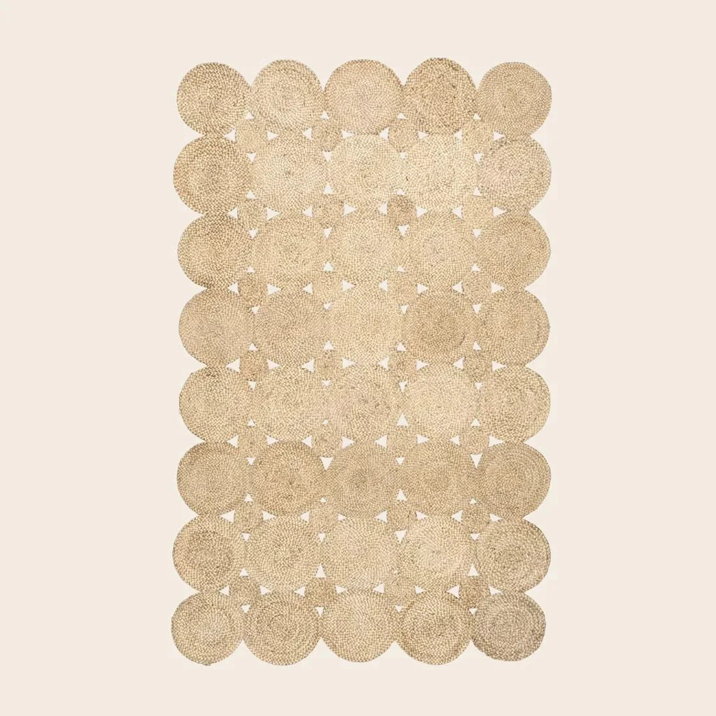Circle of Life Braided Area Jute Rug - Natural