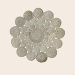 Circles Round Jute Rug - Natural