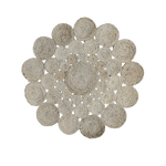 Circles Round Jute Rug - Natural