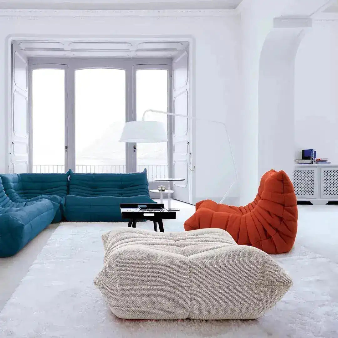 Orange best sale suede chair