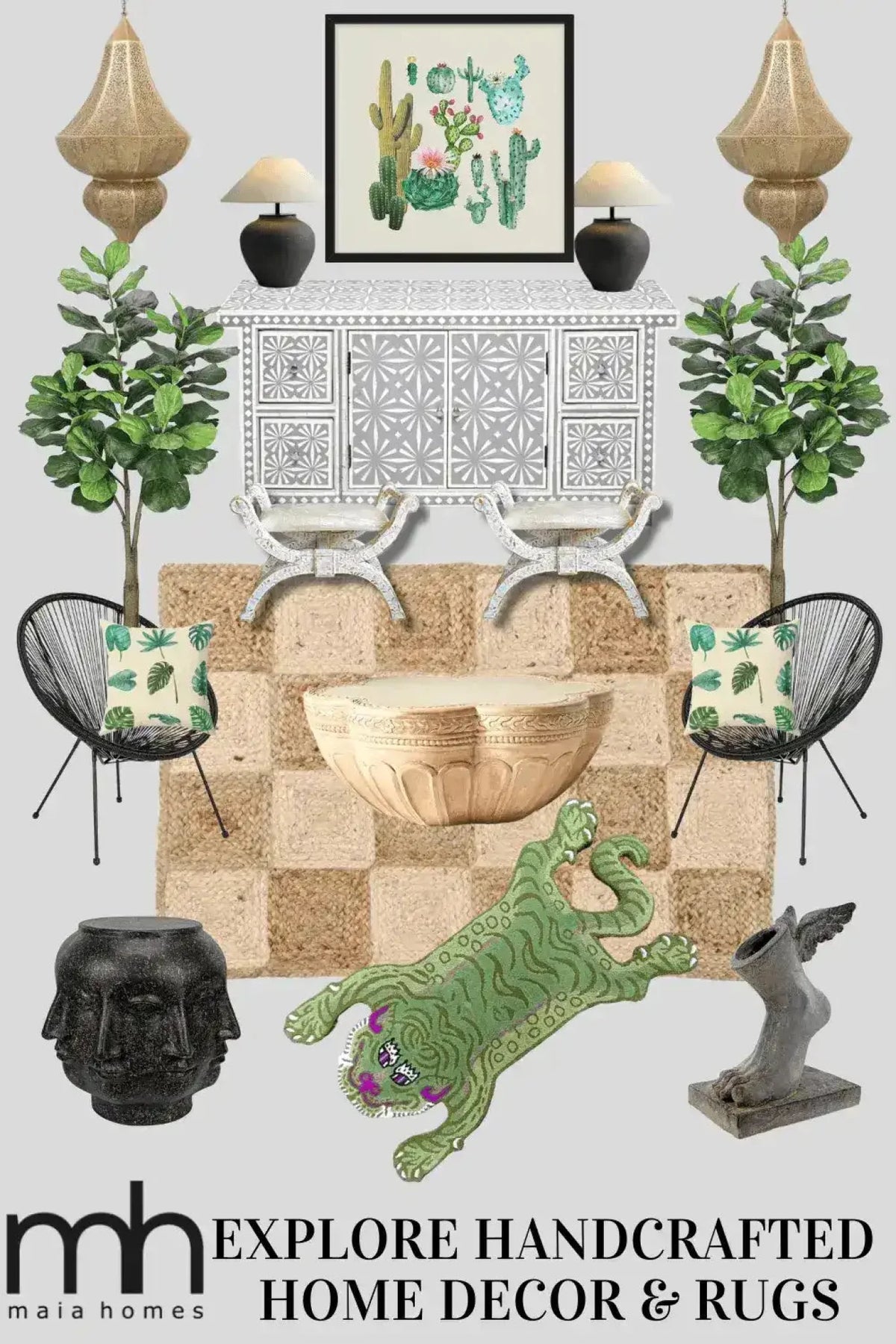 Discover the Classic Checker Jute Rug in a natural color, perfect for adding warmth and texture to your living room. This large area rug offers a stylish checker pattern, ideal for those seeking elegant area rugs for living room spaces. The jute material provides a durable and eco-friendly option, making it a great choice for living room rugs 8x10 in size.