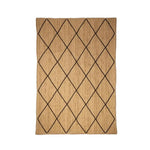 Elegant Classic Diamond Jute Rug in natural color, perfect for living room and dining room settings. This large area rug features a stylish diamond pattern, making it ideal for formal dining room decor.