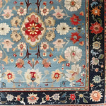 A beautifully detailed Classic Flower Vine Hand Knotted Area Rug, showcasing an intricate floral design in rich colors. Ideal for enhancing the elegance of a dining room or living room, this wool rug captures the essence of Persian rugs with its traditional craftsmanship.
