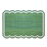 Classic Green Scallop Cotton Rug