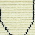 Close-up of a Classic Moroccan Hand Spun Wool Hand Knotted Area Rug showcasing its intricate texture and pattern, perfect for enhancing living room area rugs in an 8x10 size.