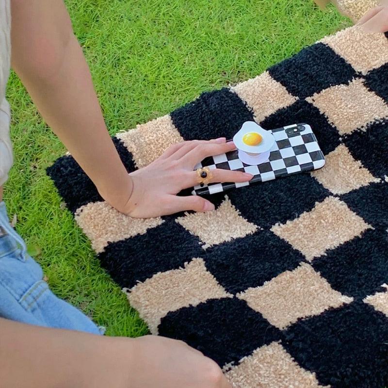 Classic Retro Checkerboard Bath Mat