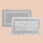 Classic Reversible Cotton Bath Mat Set - White