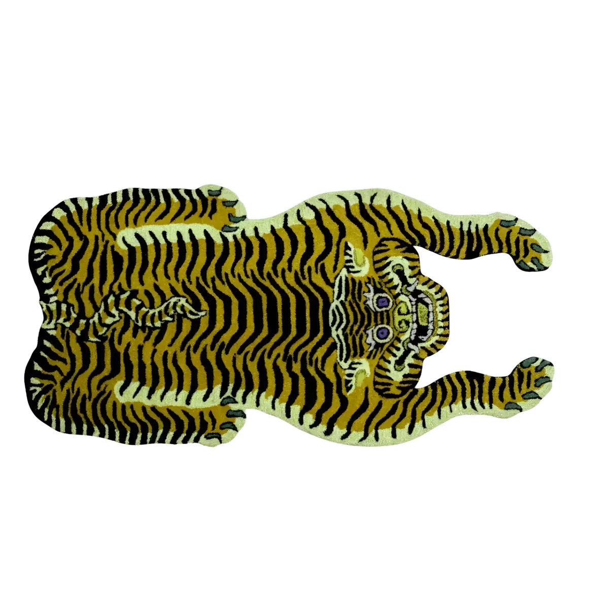 This striking area rug features an intricate tiger design, perfect for adding a bold statement to your office or bedroom. Made from high-quality wool, this classic piece blends artful style with the comfort and warmth of wool rugs, ideal for both office rugs and bedroom rugs.