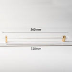 Clear Acrylic Brass Drawer Door Knob Handle Gold - 320 mm 12.56"