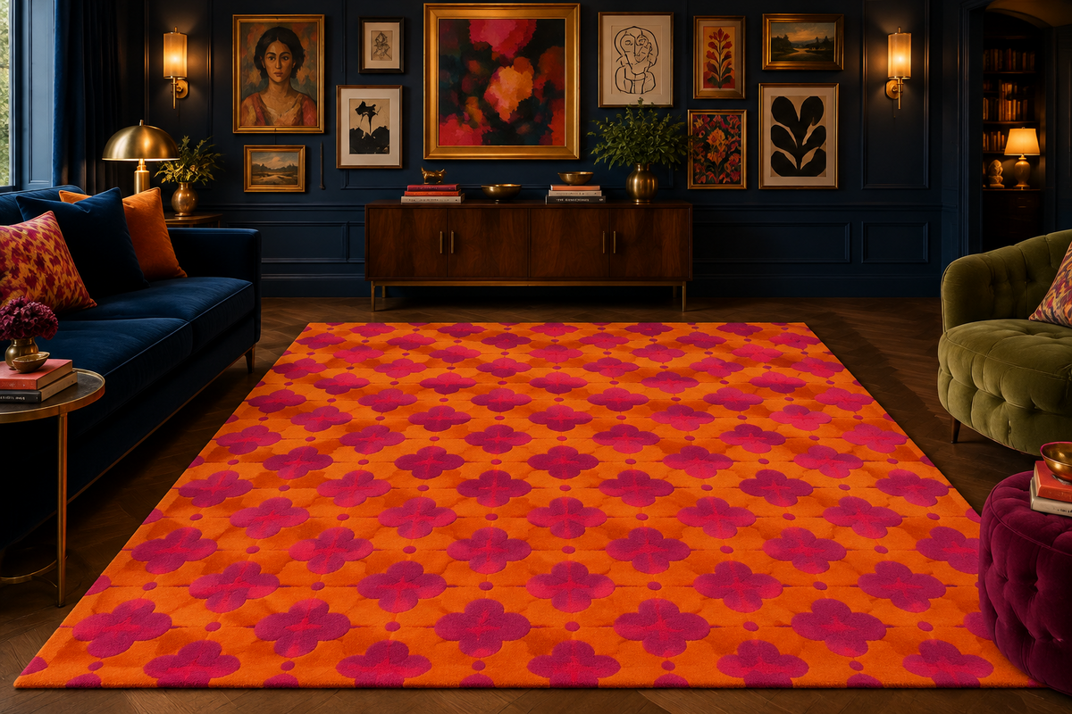 Clovers Hand Tufted Rug 8 x 10 ft