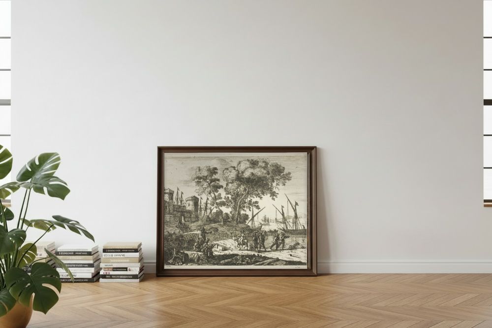 Framed room mockup - leaning