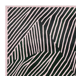 This image showcases a contemporary square area rug with bold, abstract black and white lines, ideal for adding a modern touch to any living room. Made from high-quality wool, this hand-tufted rug offers both style and comfort, making it perfect for those seeking unique area rugs for living room decor.