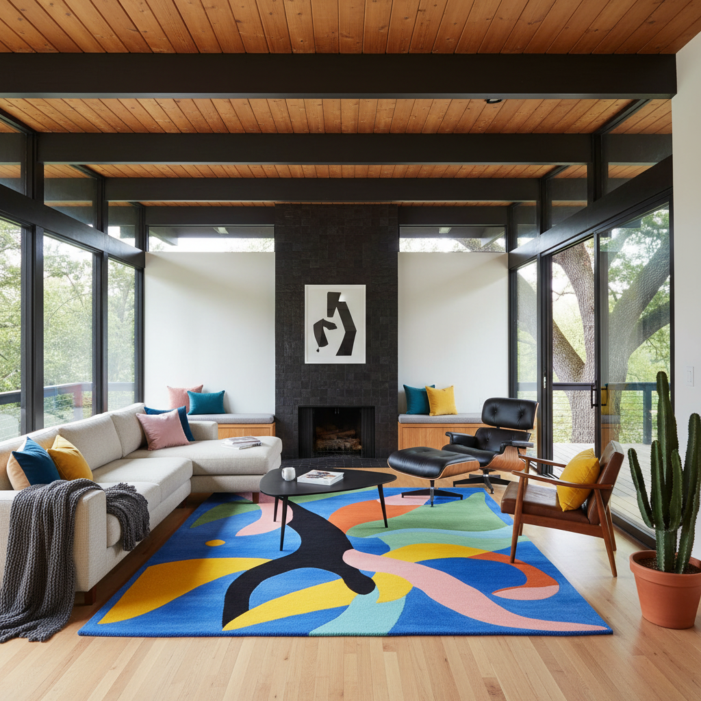 Color Splash Motion Hand Tufted Rug