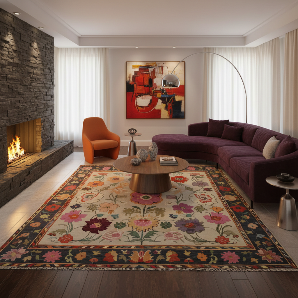 Colorful Canopy Hand Knotted Area Rug